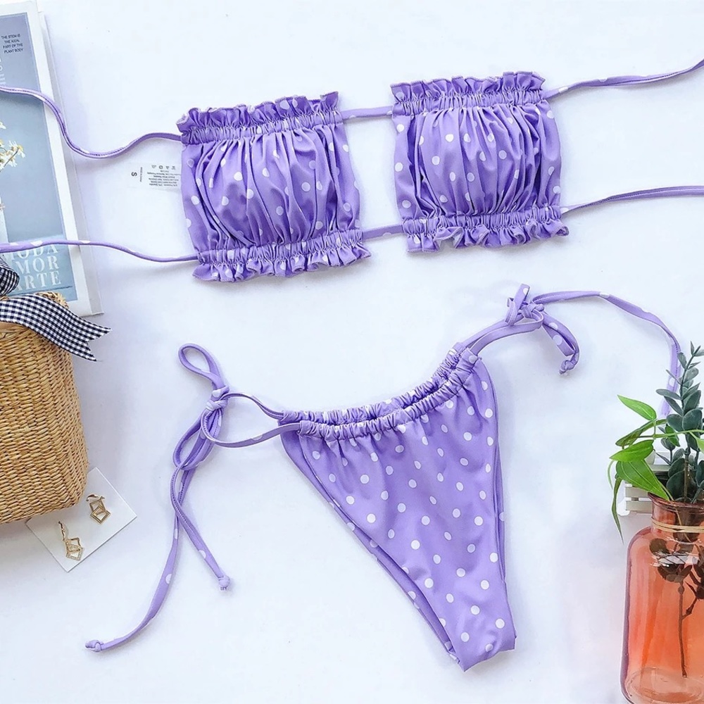 ✨Lavender Polka Dot Bikini✨